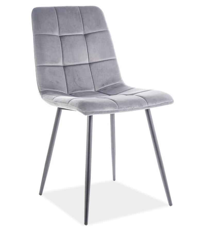 Casarredo Jídelní čalouněná židle MAJA velvet šedá/černá