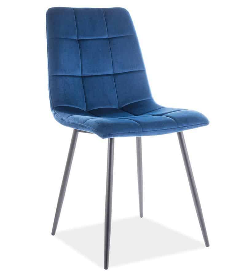Levně Casarredo Jídelní čalouněná židle MAJA velvet granátově modrá/černá