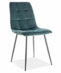 Jídelní čalouněná židle MAJA velvet zelená/černá