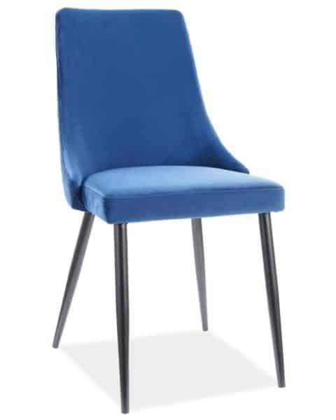 Levně Casarredo Jídelní čalouněná židle NOPI velvet granátově modrá/černá mat