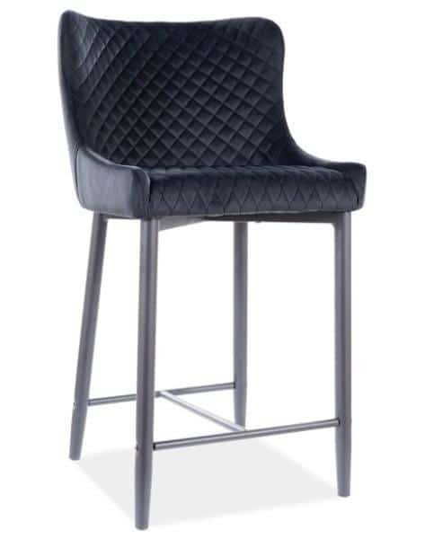 Casarredo Barová židle TIAN B H-2 VELVET černá/černá