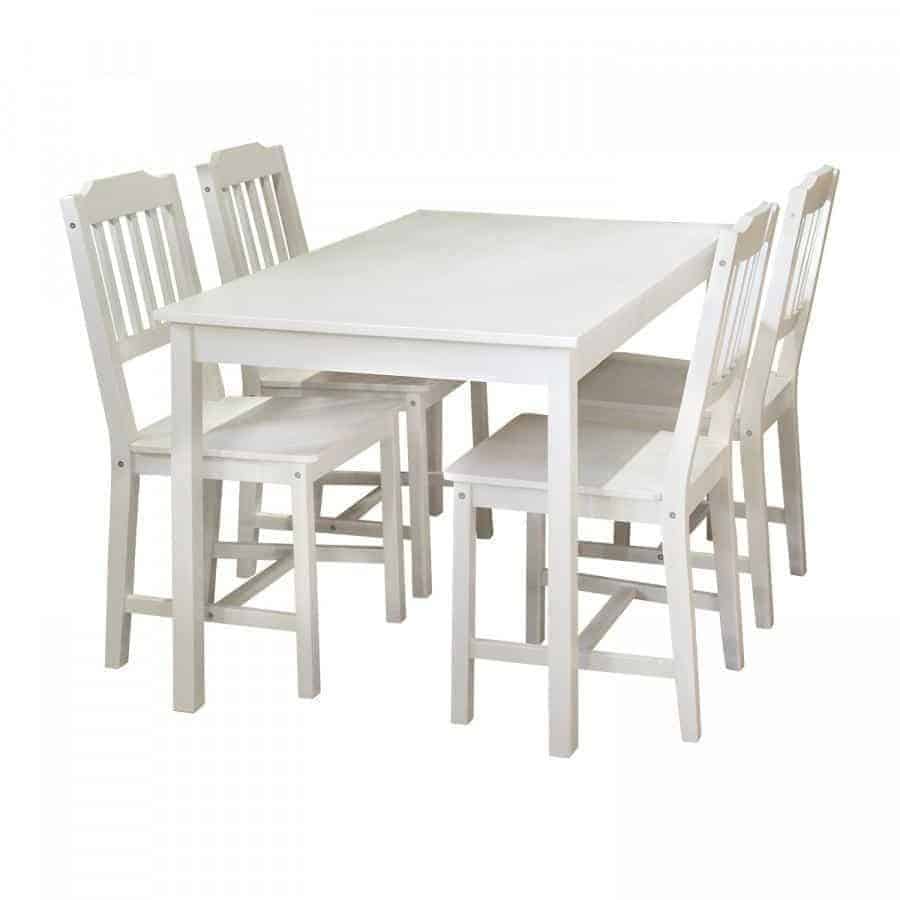 Levně Idea Stůl + 4 židle 8849 bílý lak