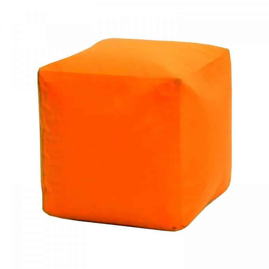 Levně Idea Sedací taburet CUBE oranžový s náplní 100 l