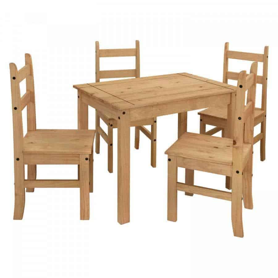 Levně Idea Stůl + 4 židle CORONA 3 vosk