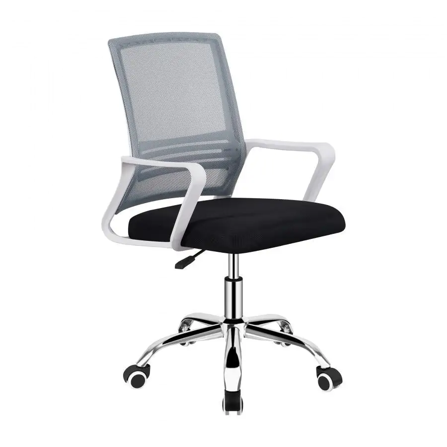 Tempo Kondela Kancelářská židle APOLO 2 NEW - síťovina šedá / látka černá / plast bílý + kupón KONDELA10 na okamžitou slevu 3% (kupón uplatníte v košíku)