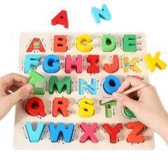 Dřevěné puzzle zábavná abeceda MHBH1182