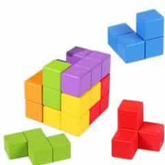 Dřevěné kostky tetris MHBH1184