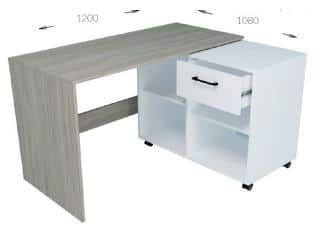 Pracovní stůl STAN – dub sonoma/bílá č.6