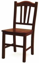 Dřevěná židle Silvana masiv - tmavě hnědá č.1