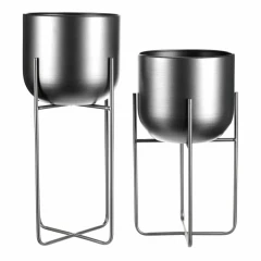 Set 2 kovových stojanů na květiny FA5005