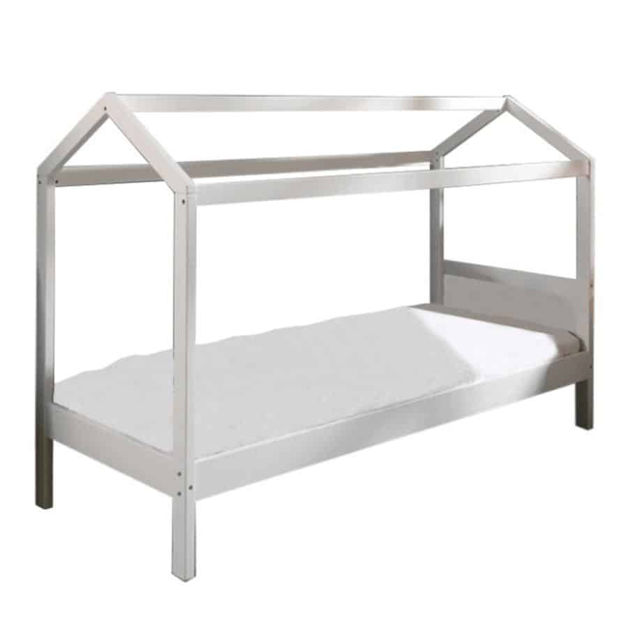 Levně Tempo Kondela Montessori postel IMPRES - bílá/borovicové dřevo + kupón KONDELA10 na okamžitou slevu 3% (kupón uplatníte v košíku)