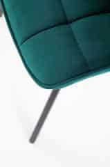 K332 krzesło nogi - czarne, siedzisko - turkusowy (1p=2szt)