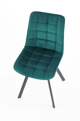 K332 krzesło nogi - czarne, siedzisko - turkusowy (1p=2szt)