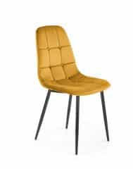 K417 krzesło musztardowy velvet (1p=4szt)