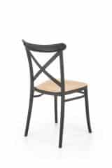 K512 krzesło czarny / brązowy