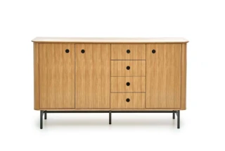 SMART komoda KM-1 dąb naturalny/czarny (3p=1szt)