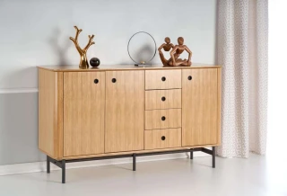 SMART komoda KM-1 dąb naturalny/czarny (3p=1szt)