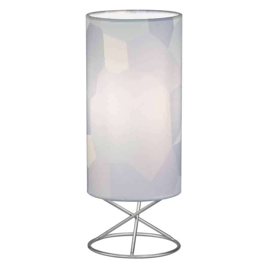 Tempo Kondela Stolní lampa AVAM - kov/šedé textilní stínítko