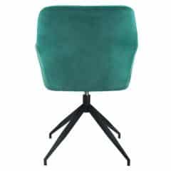 Otočná židle, zelená Velvet látka/černá, VELEZA NEW