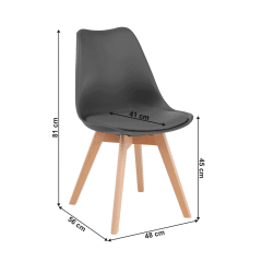 Židle BALI 2 NEW - šedá / buk č.2