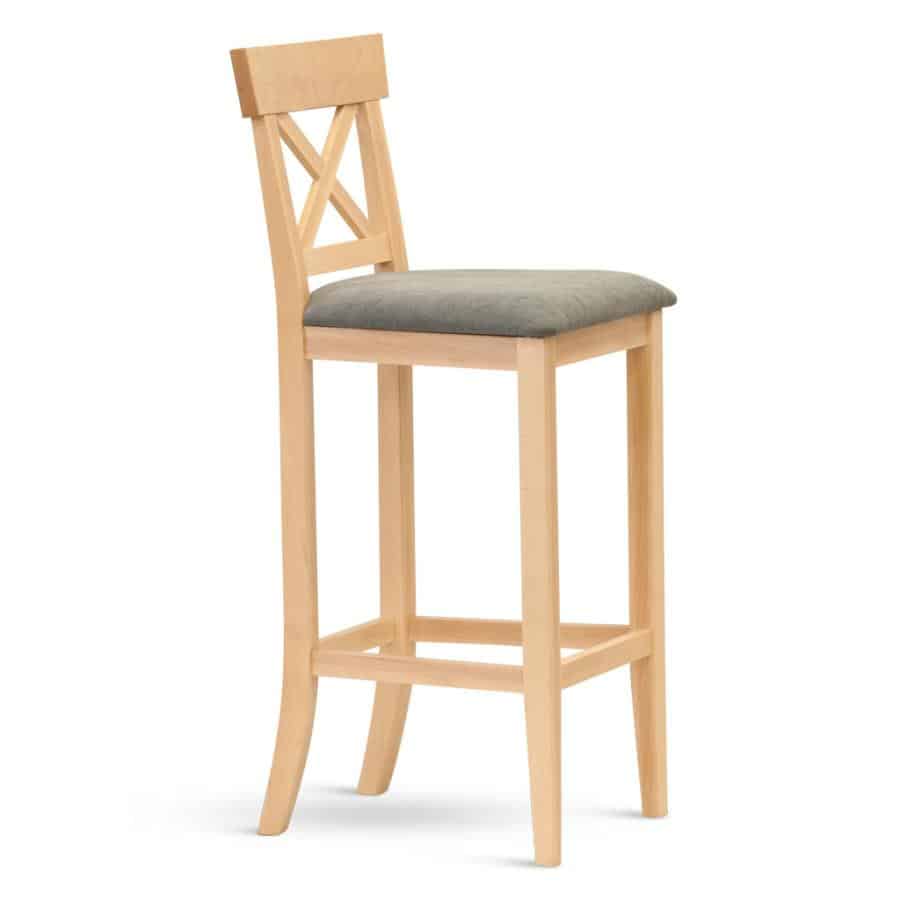 ATAN Barová židle HOKER buk/béžová - II.jakost