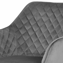 Jídelní židle, potah šedá sametová látka, kovové nohy, černý matný lak DCH-425 GREY4