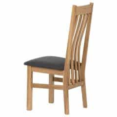Dřevěná jídelní židle, potah antracitově šedá látka, masiv dub, přírodní odstín C-2100 GREY2