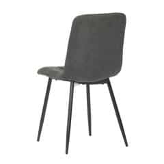 Jídelní židle, potah šedá látka, kovová čtyřnohá podnož, černý mat CT-281 GREY2