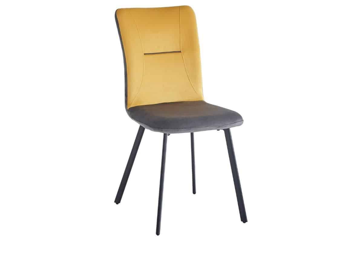 Levně Casarredo Čalouněná židle VLADO žlutá/šedá