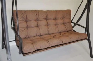 Polstr na zahradní houpačku 120 cm - hnědý melír č.2