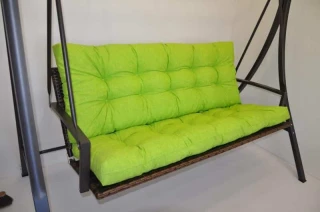 Polstr na zahradní houpačku 120 cm - světle zelený melír č.2