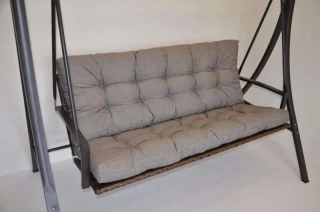 Polstr na zahradní houpačku 120 cm - šedý melír č.2