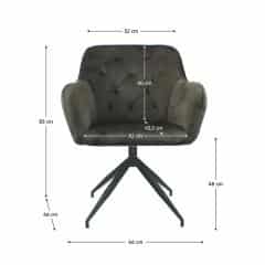 Otočná židle, hnědá Velvet látka/černá, VELEZA NEW
