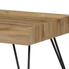 Konferenční stolek 110x60x42 cm, deska MDF, 3D dekor divoký dub, kov - černý mat AHG-266 OAK
