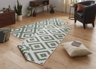 NORTHRUGS - Hanse Home koberce kusový koberec Twin-Wendeteppiche 103131 grün creme