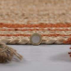 Flair Rugs kusový koberec Lunara Jute Circle Orange