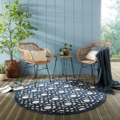Flair Rugs kusový koberec Piatto Oro Blue kruh