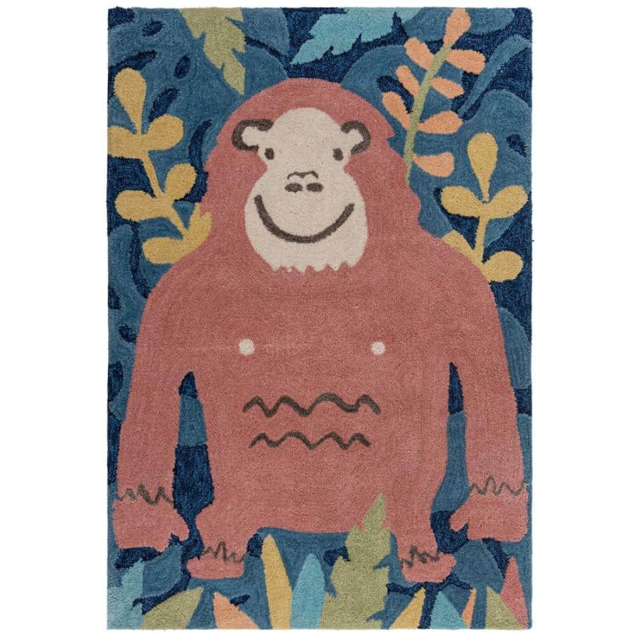 Levně Flair Rugs Kusový koberec Zest Kids Jungle Monkey Brown 80x120 cm