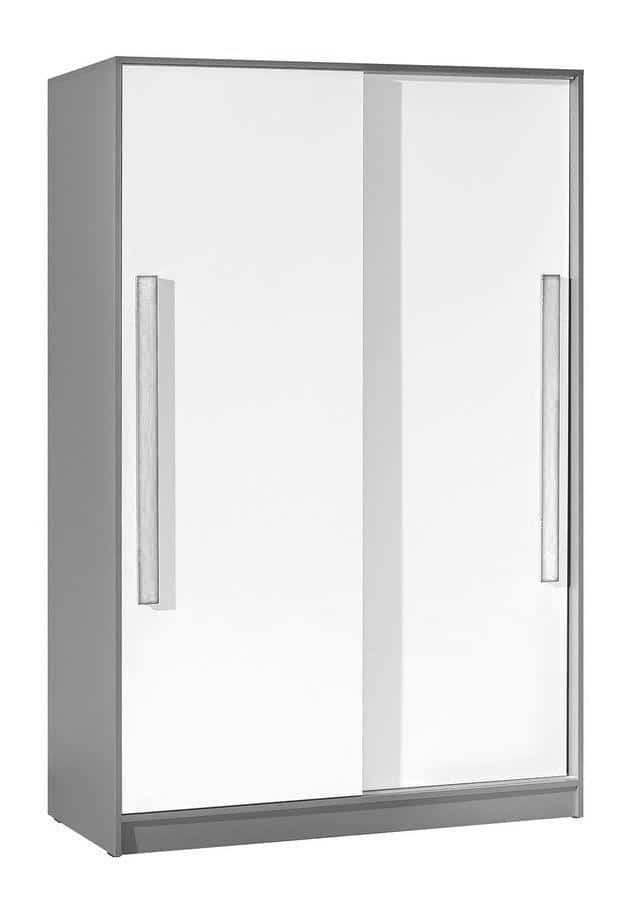Casarredo Šatní skříň s posuv. dveřmi GYT 13 antracit/bílá/šedá