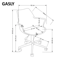 GASLY fotel młodzieżowy różowy (1p=1szt)