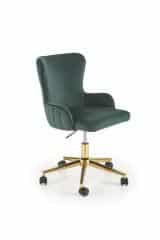 Kancelářská židle TIMOTEO - zlatá/tmavě zelená