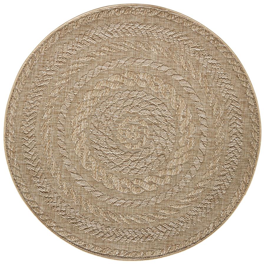 Levně NORTHRUGS - Hanse Home koberce Kusový koberec Forest 103998 Beige/Brown 200x200 (průměr) kruh
