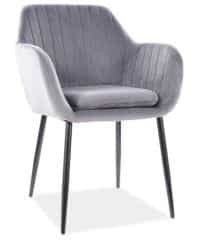 Jídelní čalouněná židle VANDA šedá/černá