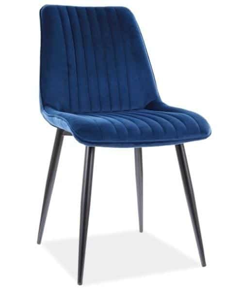 Casarredo Jídelní židle PIKI modrá/černá mat