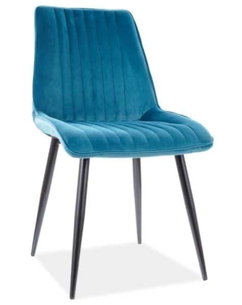 Casarredo Jídelní židle PIKI tyrkysově modrá/černá mat