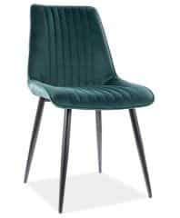 Jídelní židle PIKI zelená/černá mat