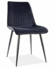 Jídelní židle PIKI černá/černá mat