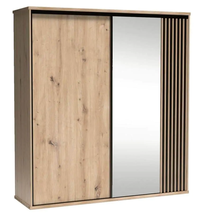 Casarredo Šatní skříň s posuv. dveřmi BARBUS dub artisan/černá