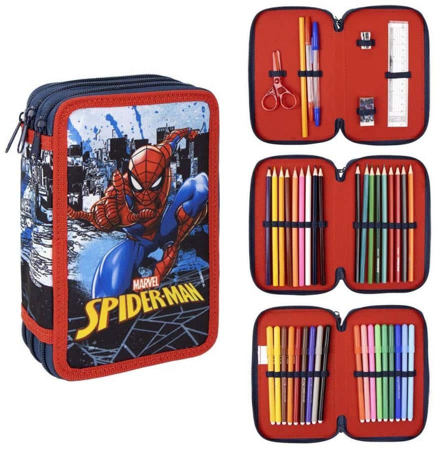 bHome Školní penál třípatrový s náplní Spiderman PEBH1293