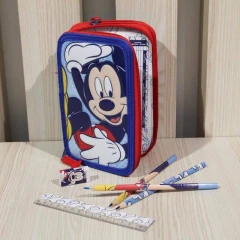 Školní penál třípatrový s náplní Myšák Mickey 3D PEBH1297